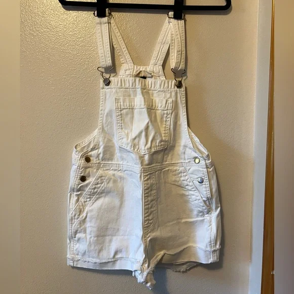 Universal Thread White Denim Overalls - Picture 1 of 5